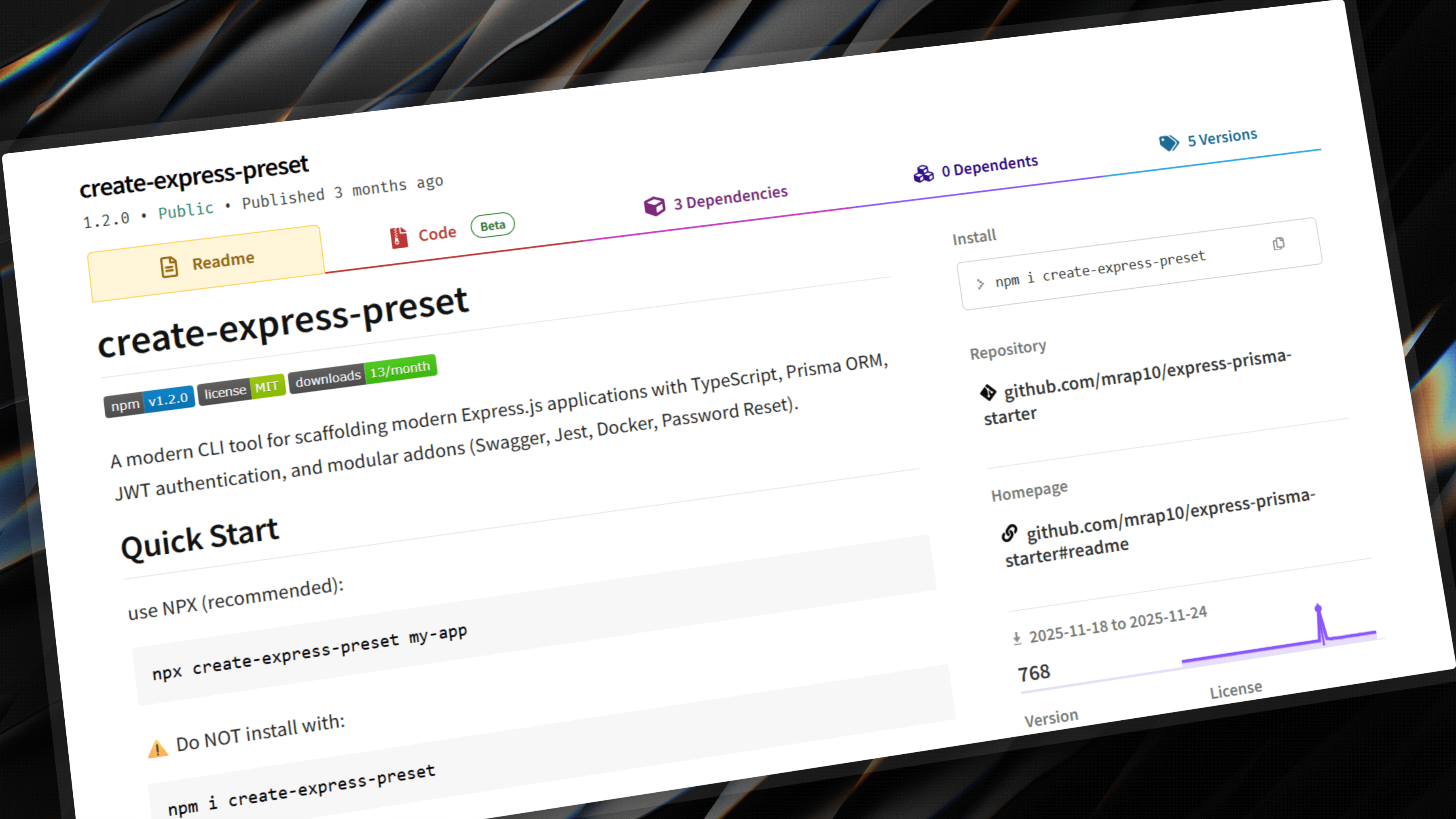 I Was Tired of Setting Up the Same Express Project Every Time, So I Built a CLI